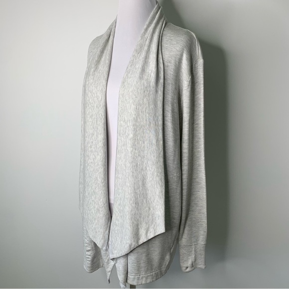 NWT Athleta Women's Gray Cardigan Sweater French Terry Tranquility Wrap Size XS - Picture 5 of 14